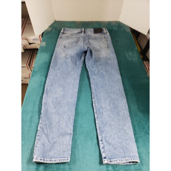 Express Jeans Size 30x32 Mens Blue Pants Denim Baggy Mid Rise Slim Straight - Picture 11 of 14